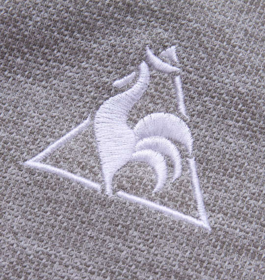 LE COQ SPORTIF 3Dメッシュ鹿の子半袖ポロシャツ モクグレー