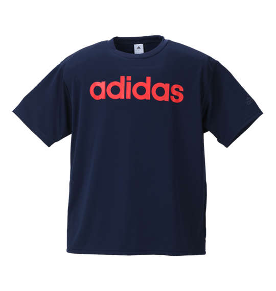 adidas リニアロゴ半袖Tシャツ ネイビー