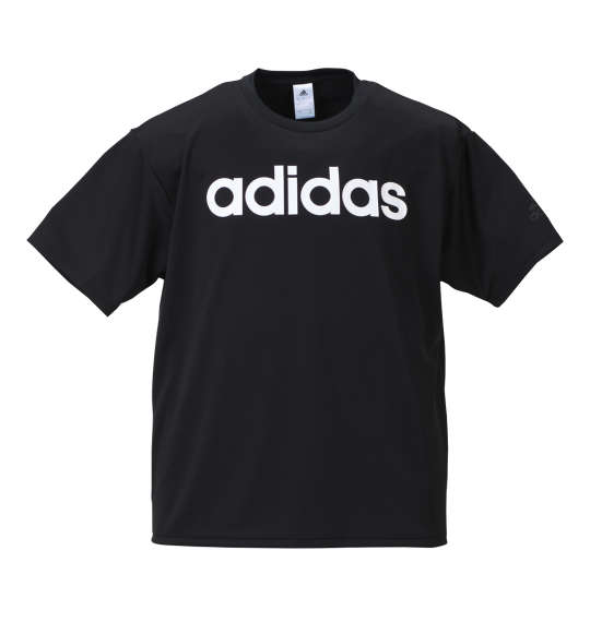 adidas リニアロゴ半袖Tシャツ ブラック