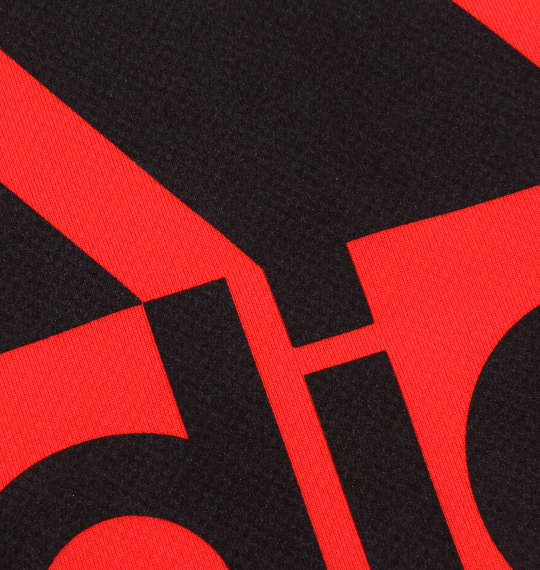 adidas カラーブロック切替半袖Tシャツ ブラック×ハイレゾレッド