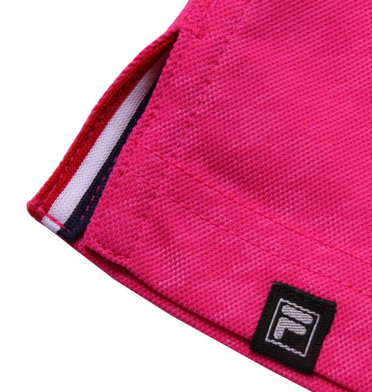 FILA GOLF チドリエンボスショートカラー半袖シャツ ピンク