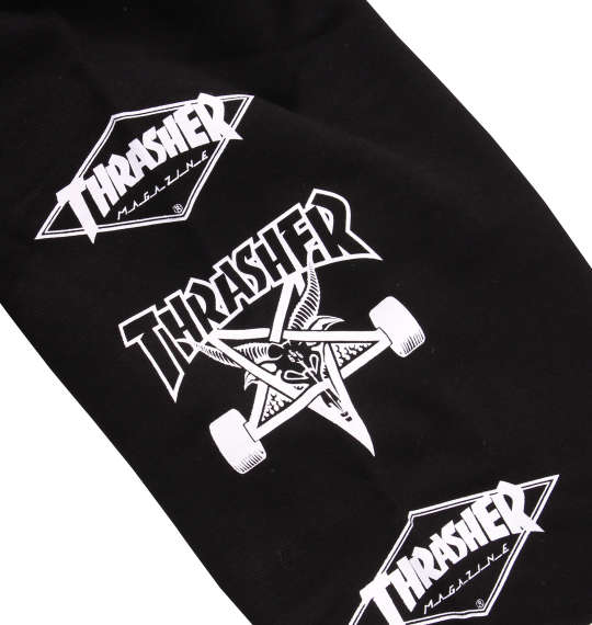THRASHER プルパーカー ブラック