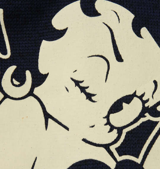 BETTY BOOP ニットフリーススタジャンパーカー ネイビー