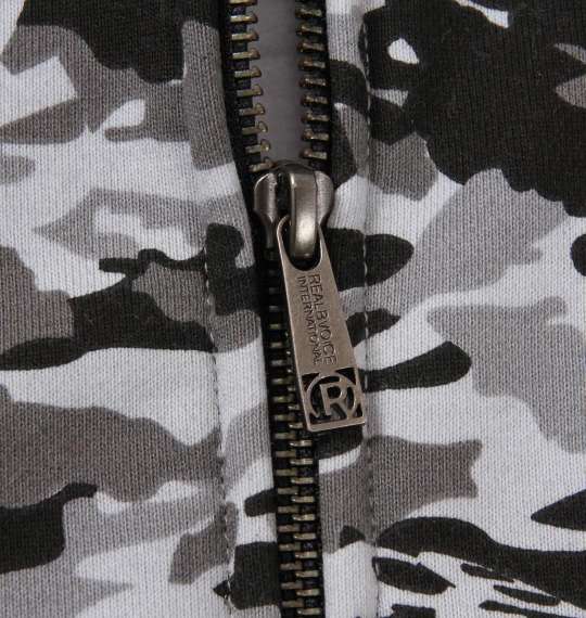 RealBvoice CAMOフルジップパーカー グレーカモ
