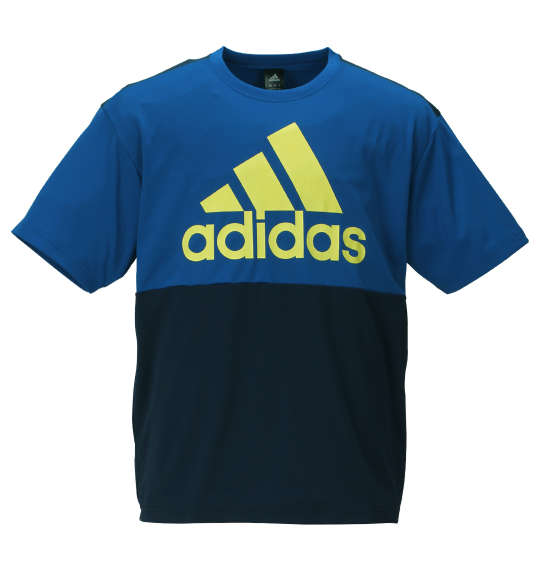 adidas ビッグロゴ半袖Tシャツ ネイビー×ロイヤル