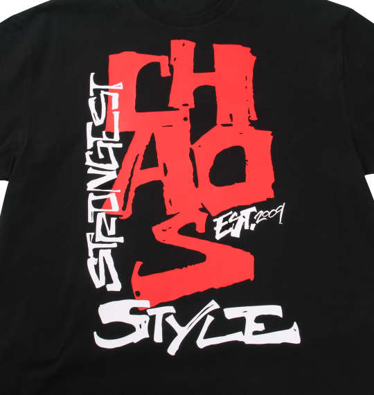新日本プロレス CHAOS「Strongest Style」半袖Tシャツ ブラック