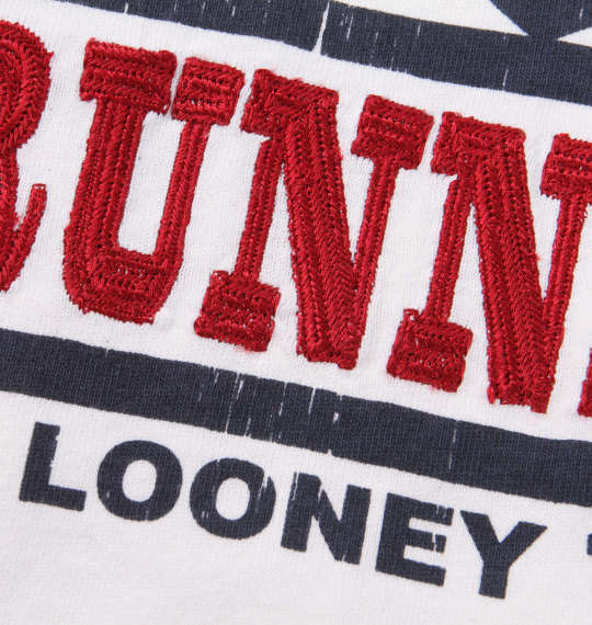 LOONEY TUNES チェーン刺繍&プリント半袖Tシャツ オフホワイト