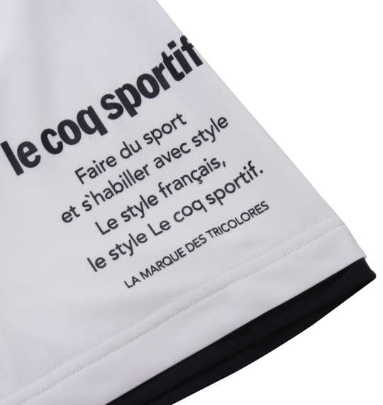 LE COQ SPORTIF ソフトダブルメッシュ半袖ポロシャツ ホワイト