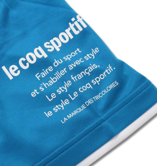 LE COQ SPORTIF ソフトダブルメッシュ半袖ポロシャツ ブルードゥアジュール