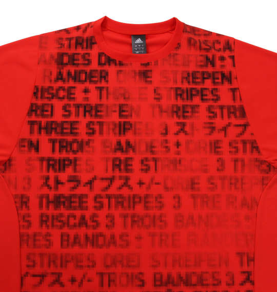 adidas グラフィック半袖Tシャツ レッド