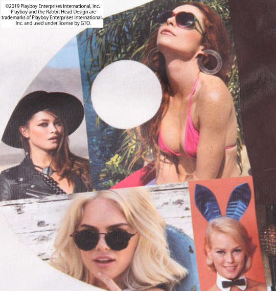 PLAYBOY カラー分解プリント&刺繍半袖Tシャツ オフホワイト