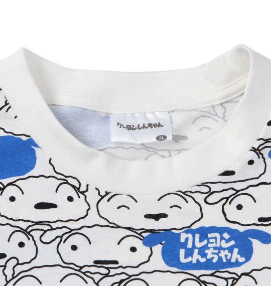 クレヨンしんちゃん 総柄プリント半袖Tシャツ ホワイト系