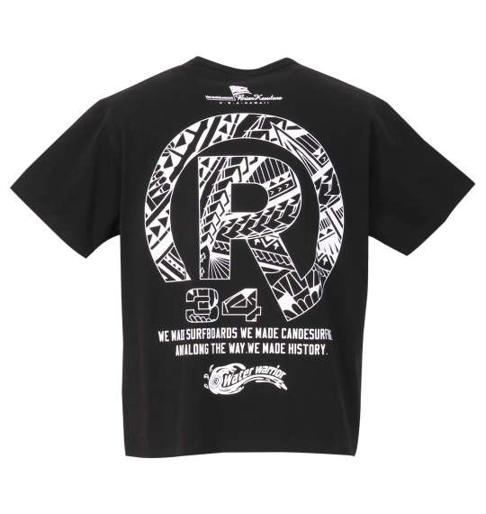RealBvoice ポリネシアンタトゥーロゴ胸ポケット半袖Tシャツ ブラック
