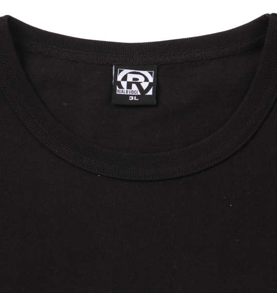 RealBvoice ポリネシアンタトゥーロゴ胸ポケット半袖Tシャツ ブラック