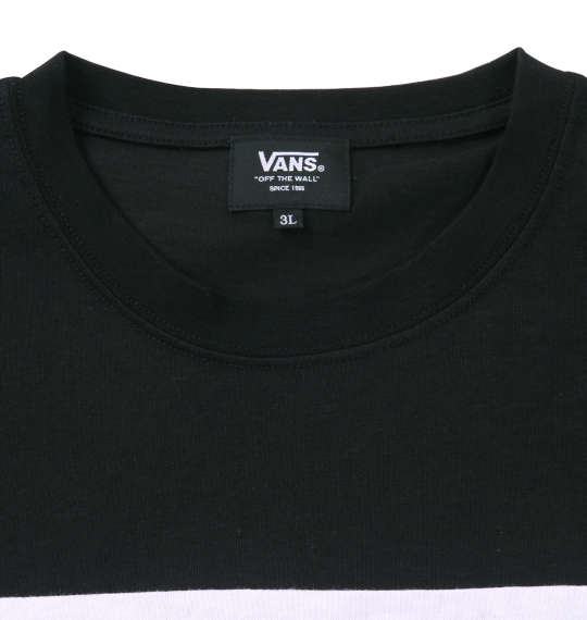 VANS カラーパネル半袖Tシャツ ブラック