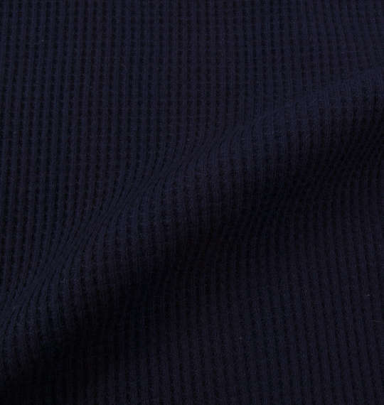 EDWIN ワッフルフェルト刺繍長袖Tシャツ ネイビー
