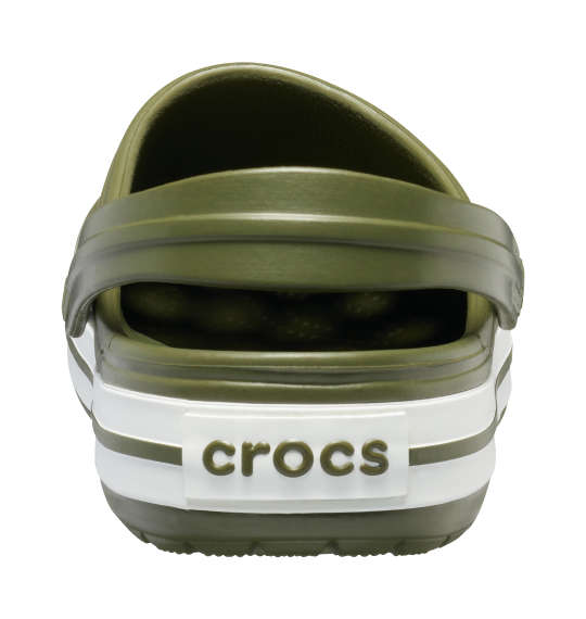 crocs サンダル(クロックバンドクロッグ) アーミーグリーン×ホワイト