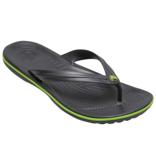 crocs サンダル(CROCBAND FLIP) グラファイト×グリーン