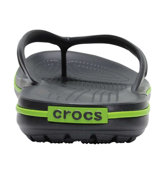crocs サンダル(CROCBAND FLIP) グラファイト×グリーン
