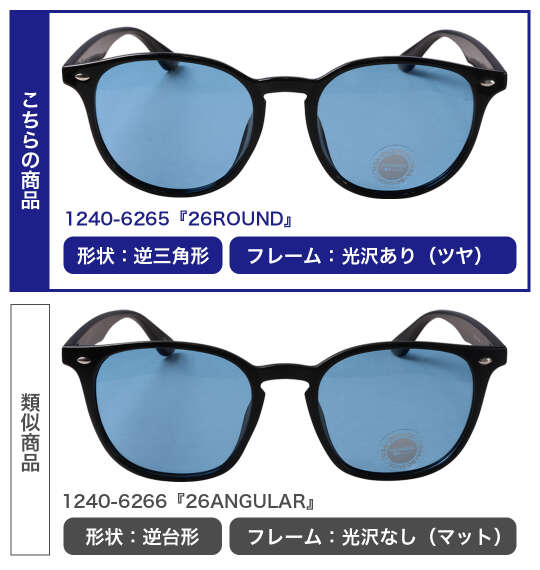 DCSHOES 26ROUNDサングラス ブラック×ライトブルー