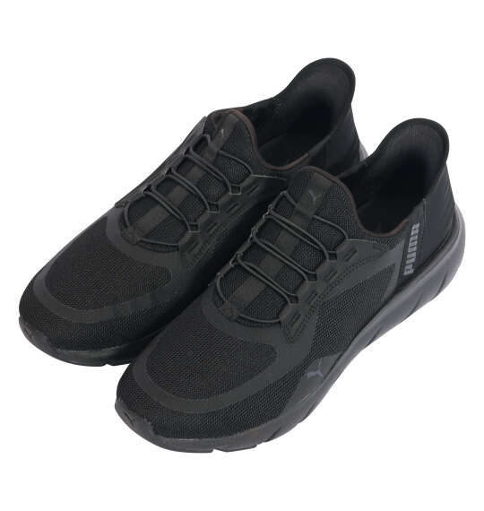 PUMA スニーカー(SOFTRIDEフレックスレースEASE IN ALTワイド) プーマブラック×プーマブラック