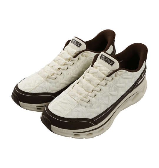 SKECHERS スニーカー(SLIP-INS GO WALK GLIDE-STEP2.0-COZY WALKER) アイボリー×ブラウン
