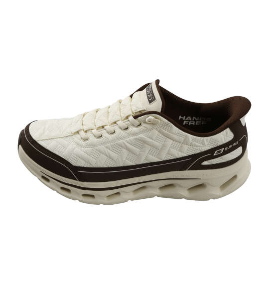 SKECHERS スニーカー(SLIP-INS GO WALK GLIDE-STEP2.0-COZY WALKER) アイボリー×ブラウン