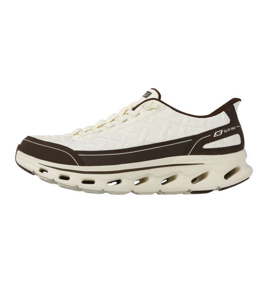 SKECHERS スニーカー(SLIP-INS GO WALK GLIDE-STEP2.0-COZY WALKER) アイボリー×ブラウン