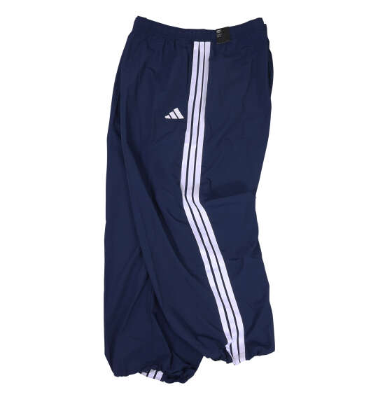 adidas 3ST WVウーブントラックパンツ ナイトインディゴ×ホワイト