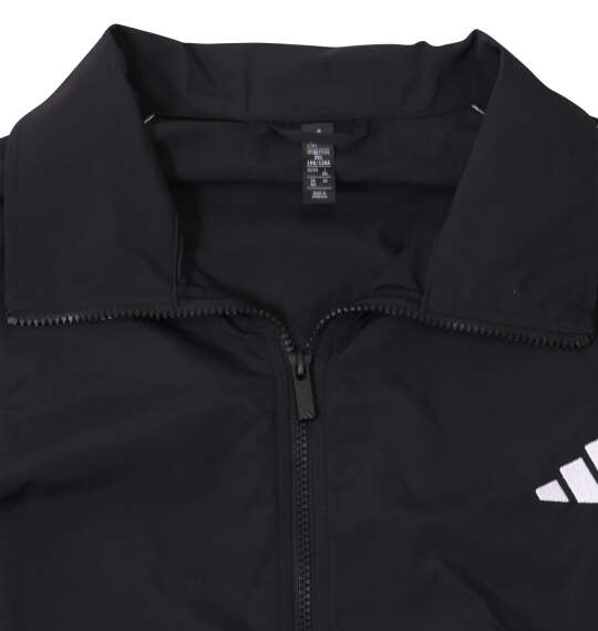 adidas 3ST WVウーブントラックジャケット ブラック×ホワイト