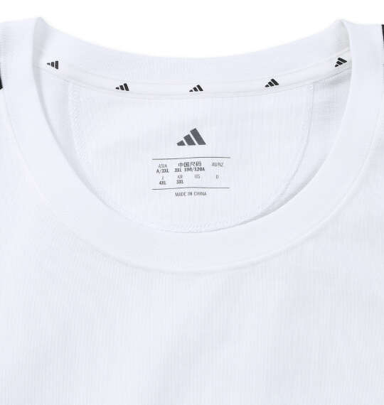 adidas ESS+3S長袖Tシャツ ホワイト