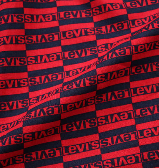 Levi's 2Pオルテガ柄×ロゴ柄トランクス ネイビー系×レッド系