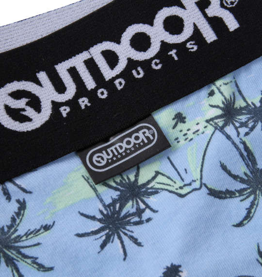 OUTDOOR PRODUCTS ヤシの木ボクサーパンツ ブルー
