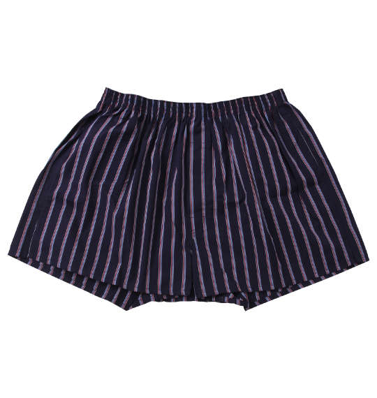 Take More 2P先染め布帛トランクス ネイビー系チェック×ネイビー系ストライプ