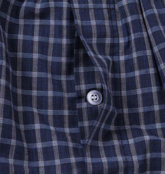 Take More 2P先染め布帛トランクス ネイビー系チェック×ネイビー系ストライプ