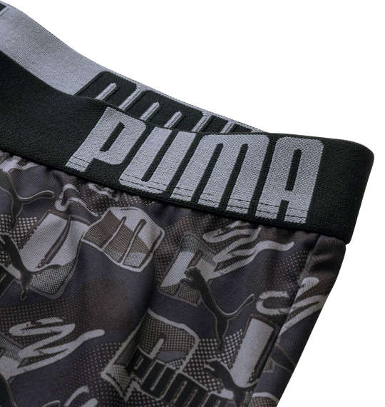 PUMA 2P RENUポリベアイラストロゴAOPボクサーパンツ ブルー×ブラック