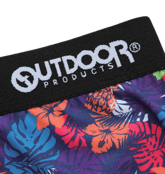OUTDOOR PRODUCTS ポリエステルベア天アロハ柄ボクサーパンツ ネイビーアロハ
