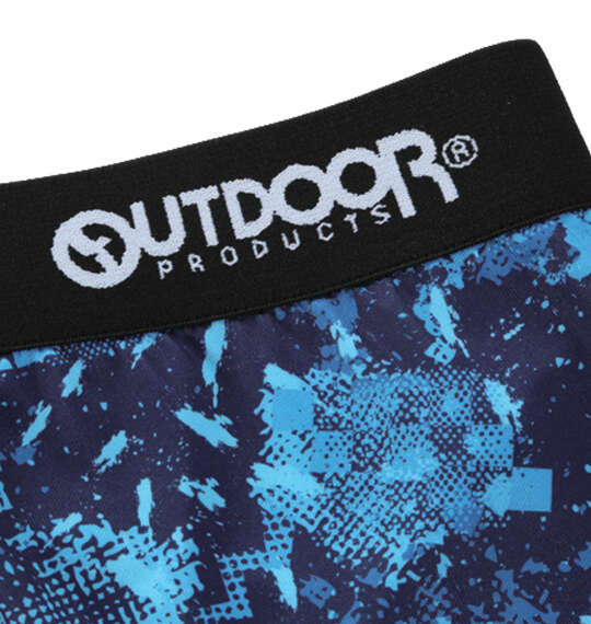 OUTDOOR PRODUCTS ポリエステルベア天スプラッシュジオメトリー柄ボクサーパンツ ネイビー