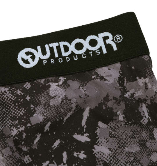 OUTDOOR PRODUCTS ポリエステルベア天スプラッシュジオメトリー柄ボクサーパンツ ブラック