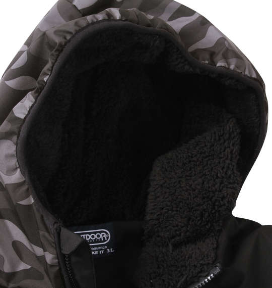 OUTDOOR PRODUCTS カット×裏フィルム中綿キルトジャケット ブラック