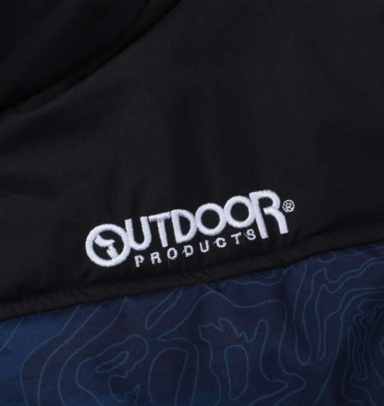 OUTDOOR PRODUCTS デュスポ×裏フィルム中綿キルトベスト ネイビー