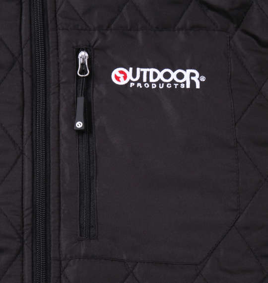 OUTDOOR PRODUCTS 240Tフルダルタフタ中綿キルトジャケット ブラック