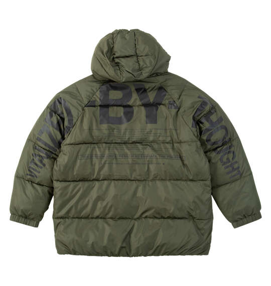 in the attic バックアーチロゴフェイクダウンブルゾン カーキ