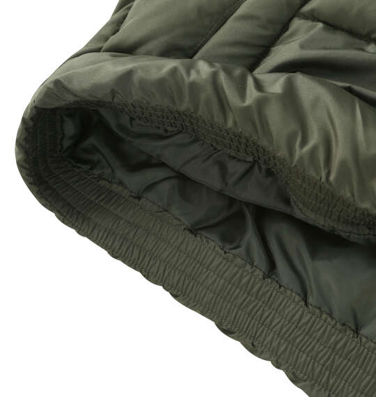 in the attic バックアーチロゴフェイクダウンブルゾン カーキ