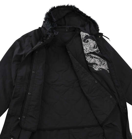DAKU CROWモッズコート ブラック