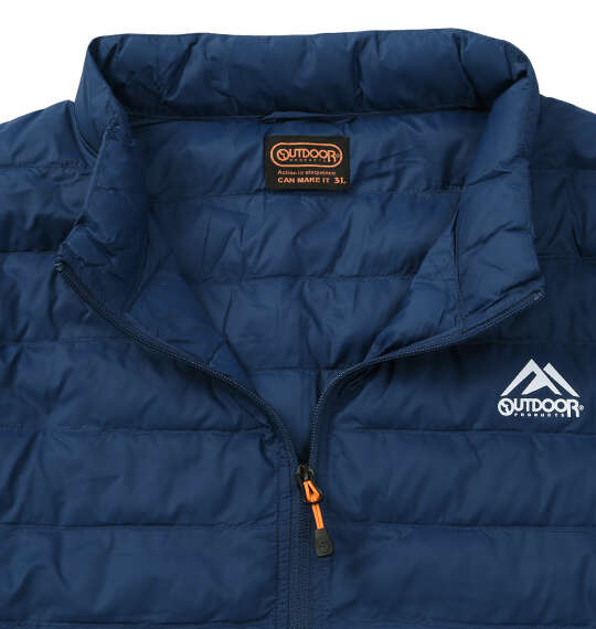 OUTDOOR PRODUCTS 中綿キルト×エステルダンボールジャケット ネイビー