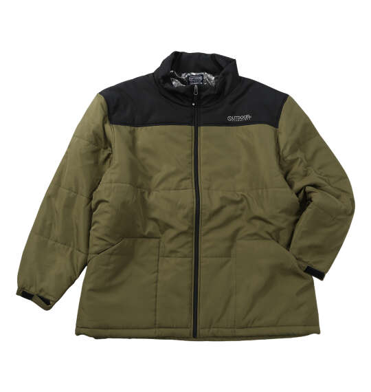 OUTDOOR PRODUCTS タフタ裏アルミ中綿キルトジャケット カーキ