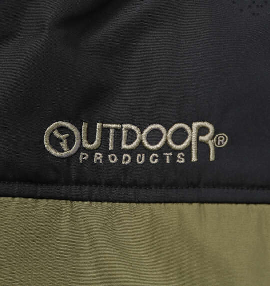 OUTDOOR PRODUCTS タフタ裏アルミ中綿キルトジャケット カーキ