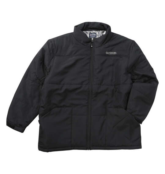 OUTDOOR PRODUCTS タフタ裏アルミ中綿キルトジャケット ブラック