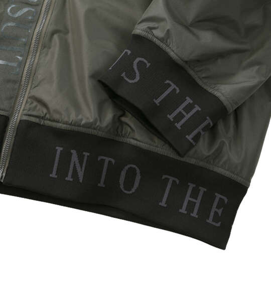 in the attic スタンド襟エアロゲル中綿ブルゾン カーキ